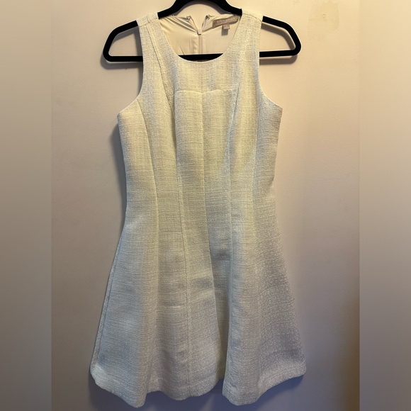 NWOT White Banana Republic tweed Skater style dress - Picture 3 of 8
